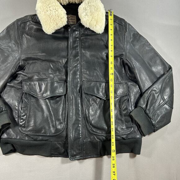 Vintage AvireX Fly FLIGHT BOMBER AVIATOR PILOT FLYING LEATHER JACKET XL - Picture 5 of 6